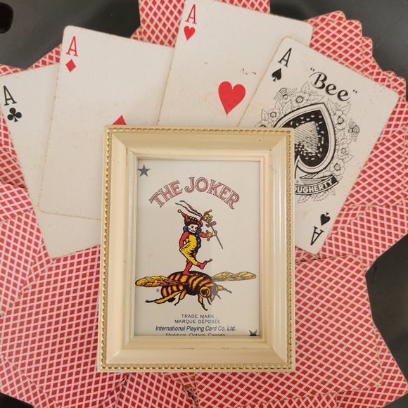 Vintage (?) Playing Cards & Framed Joker Card ~ MCM(?) ~Retro~ Fun! FINAL PRICE! - Picture 7 of 13